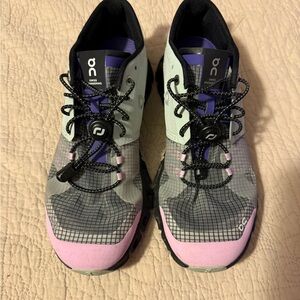 On Running Women's Trail Runners in Gray, Purple & Pink